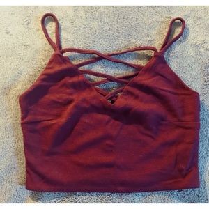 Forever 21 burgundy crop top, XS